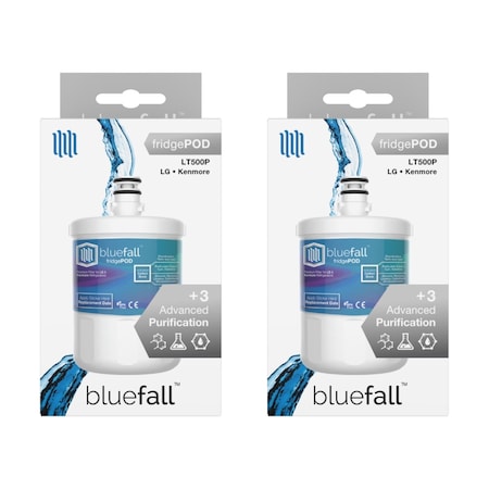 Drinkpod LG LT500P Refrigerator Water Filter Compatible by BlueFall, PK 2 BF-LGLT500P-2PACK